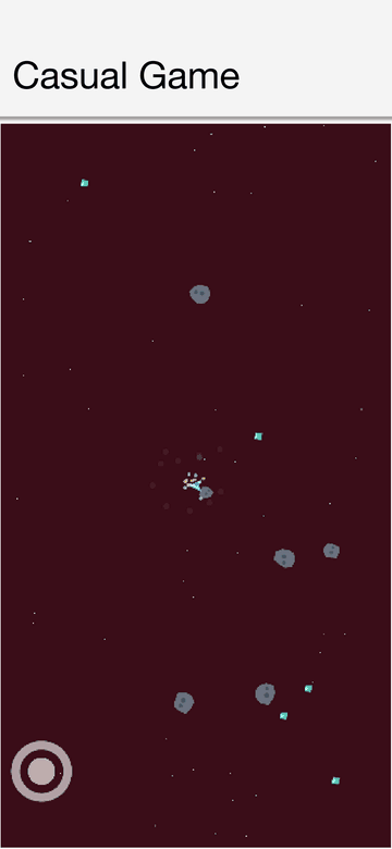 The casual arena collector sample, the ship patrolling the starfield