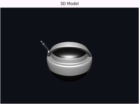 A glTF model rendered by the portable 3D API on the native Linux target