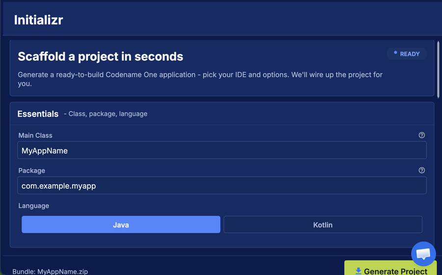 The redesigned Initializr