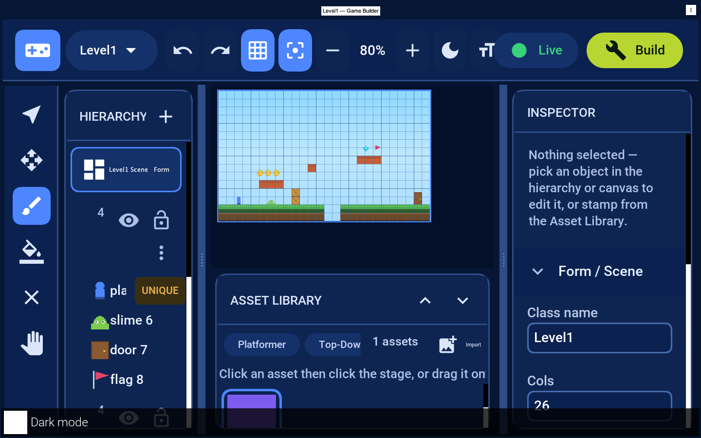 Importing a custom image into the Custom asset pack